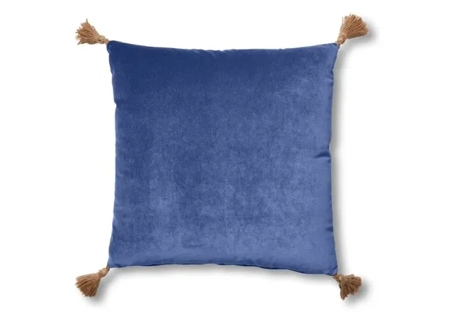 Lou 19x19 Pillow - Cobalt Velvet