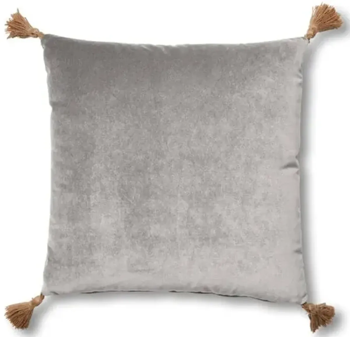 Lou 19x19 Pillow - Light Gray Velvet