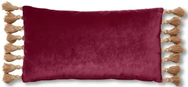 Lou 12x23 Lumbar Pillow - Currant Velvet