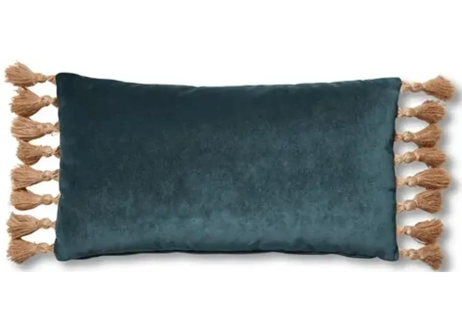 Lou 12x23 Lumbar Pillow - Teal Velvet