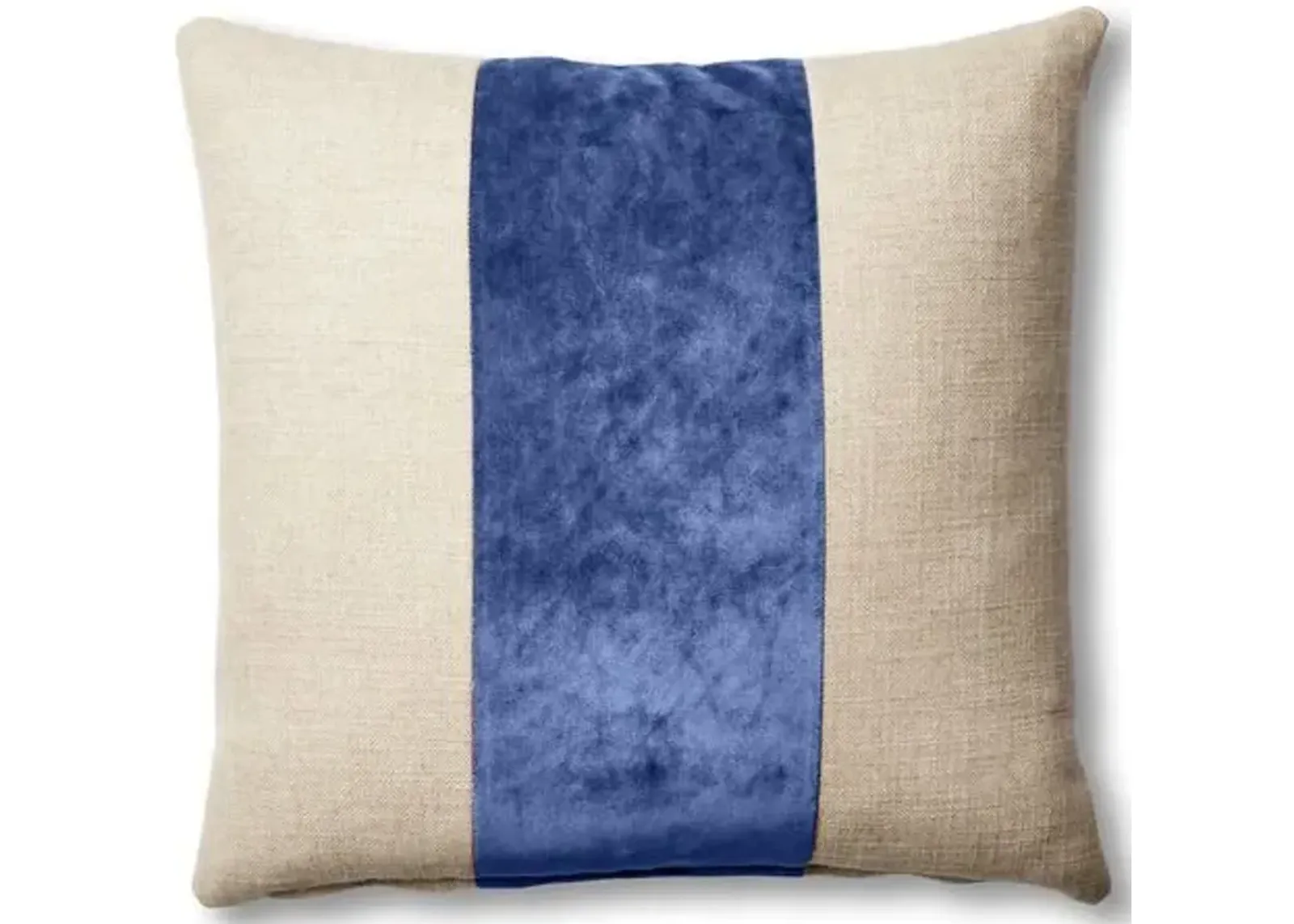 Blakely 19x19 Pillow - Natural/Cobalt