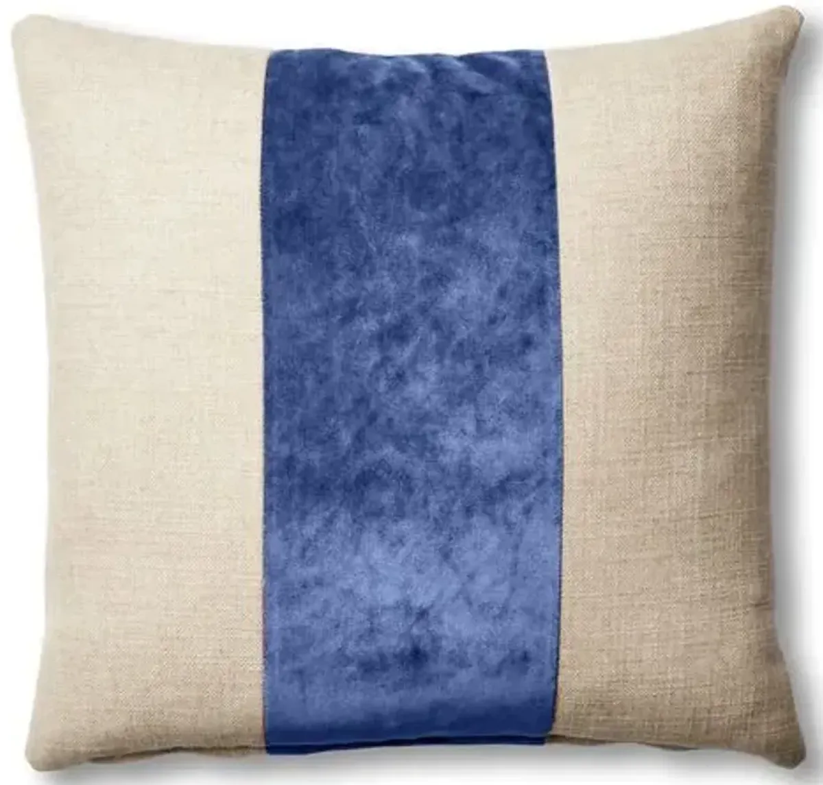 Blakely 19x19 Pillow - Natural/Cobalt