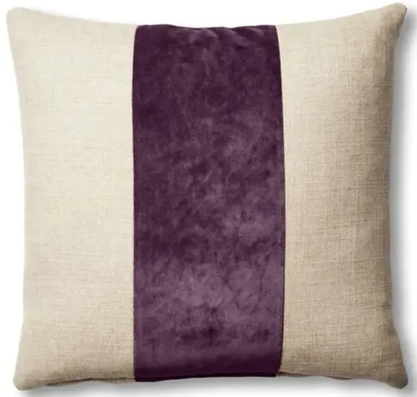 Blakely 19x19 Pillow - Natural/Fig