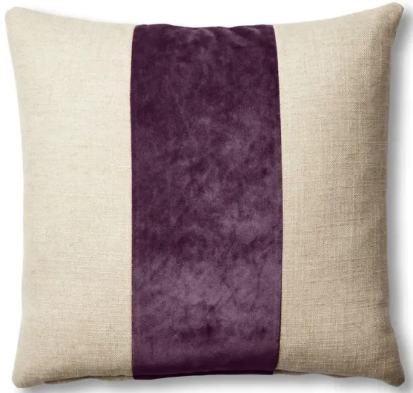 Blakely 19x19 Pillow, Linen/Velvet Stripe
