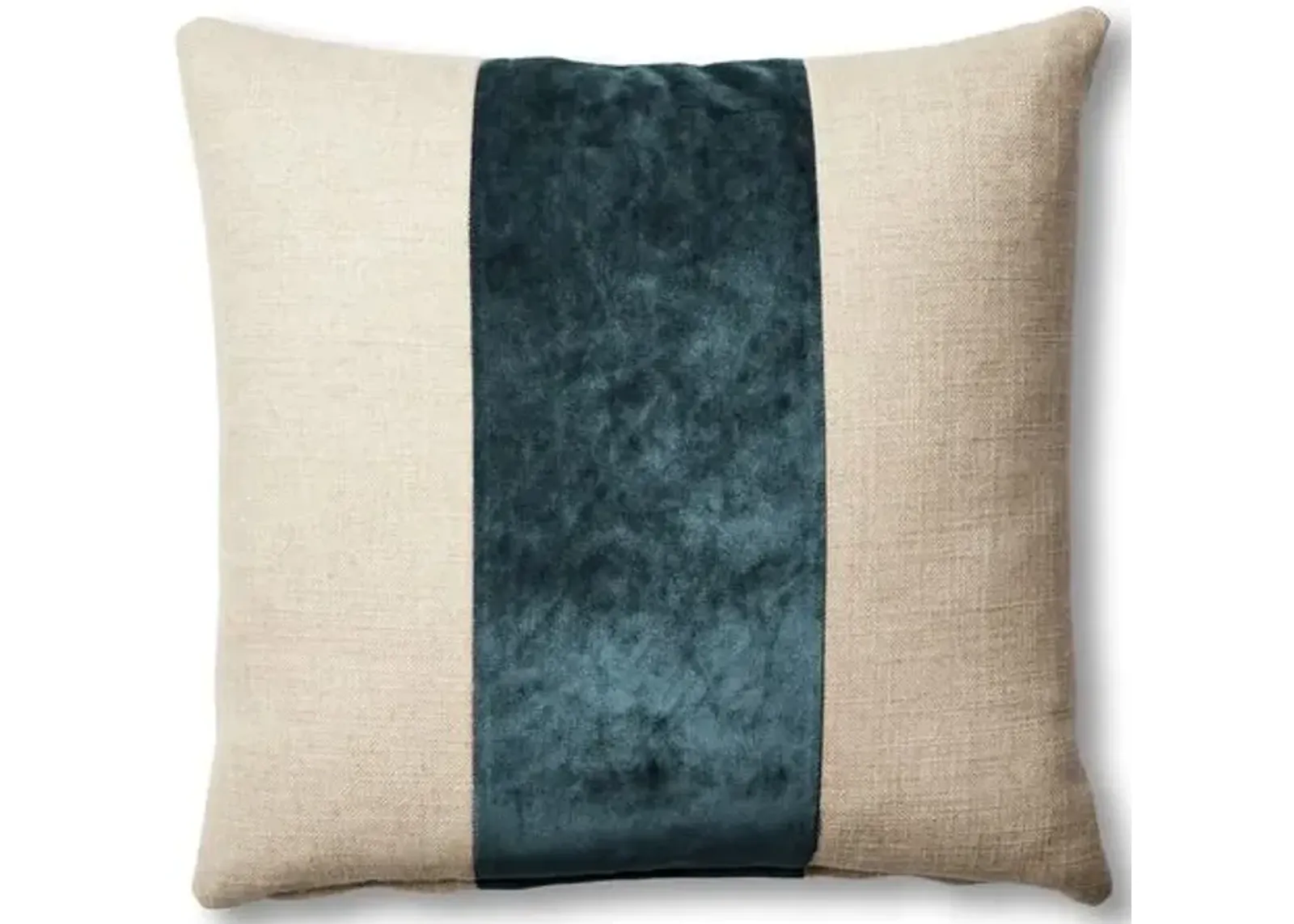 Blakely 19x19 Pillow - Natural/Teal