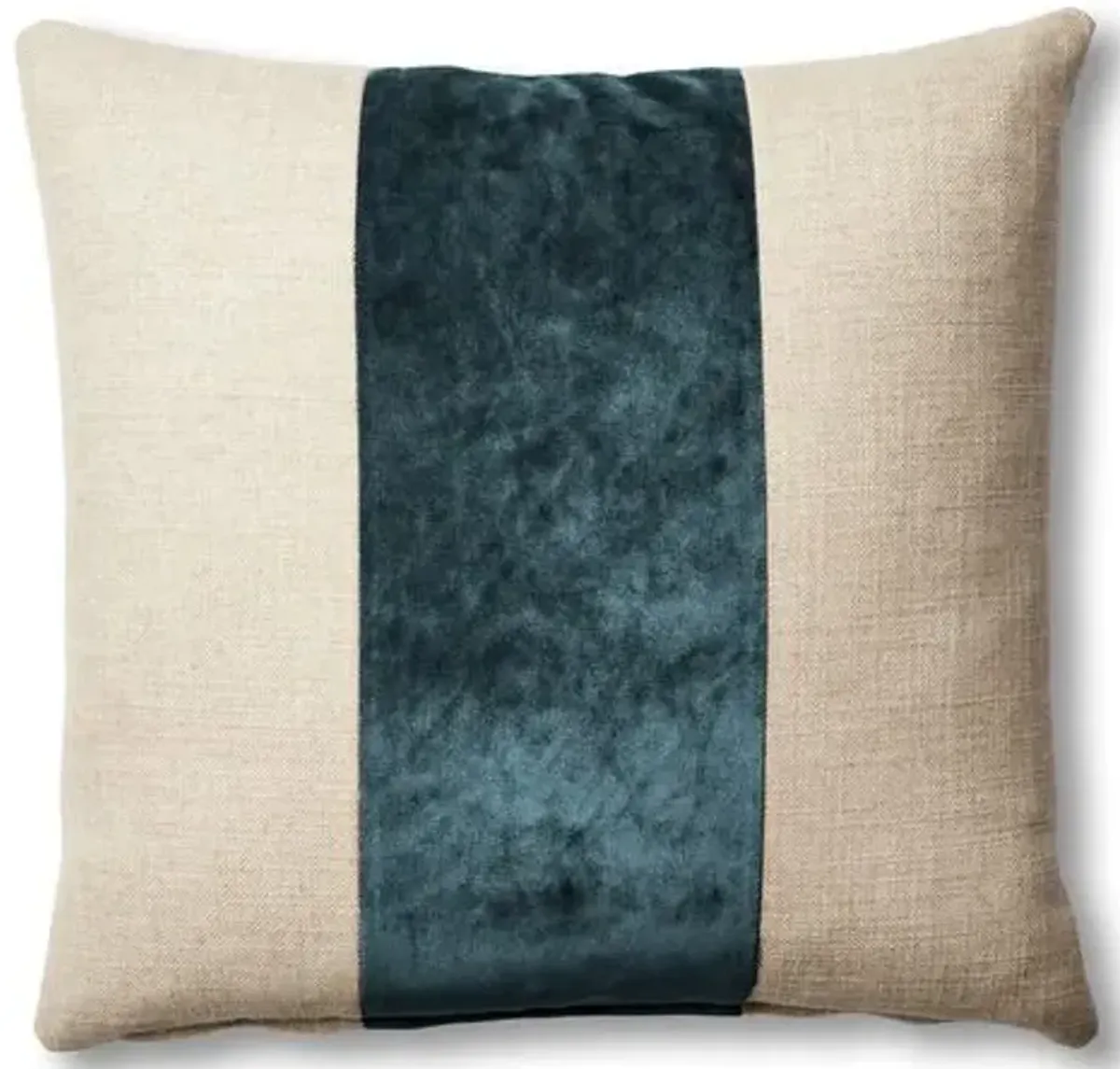 Blakely 19x19 Pillow - Natural/Teal