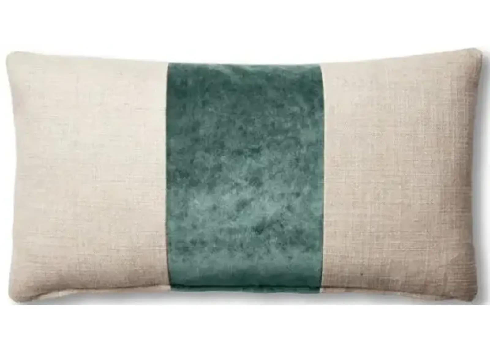 Blakely 12x23 Lumbar Pillow - Natural/Jade