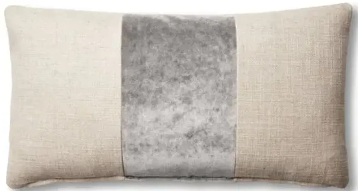 Blakely 12x23 Lumbar Pillow - Natural/Light Gray