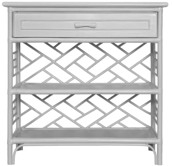 Chippendale Side Table, Light Gray