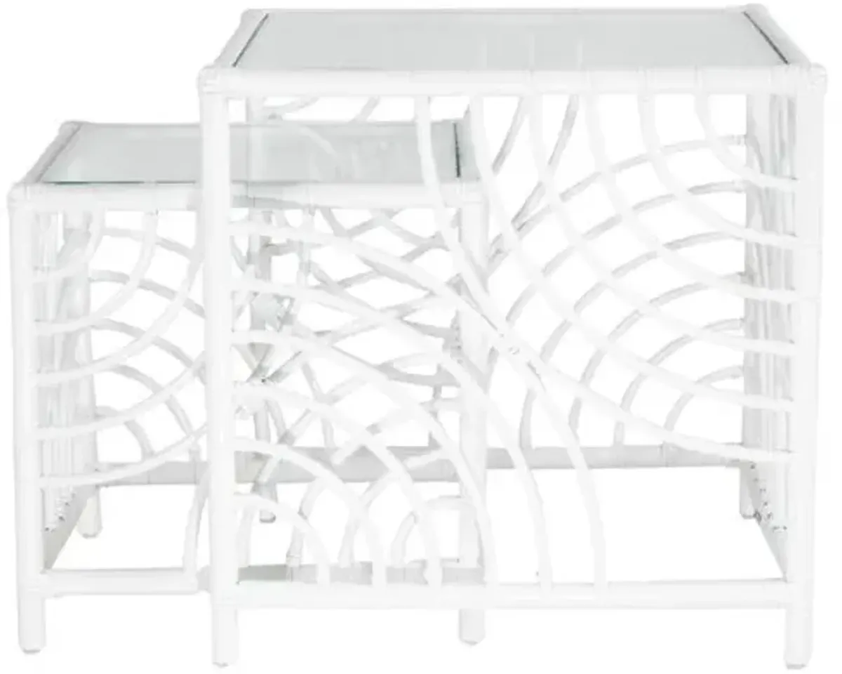 Swirl Nesting Tables - White