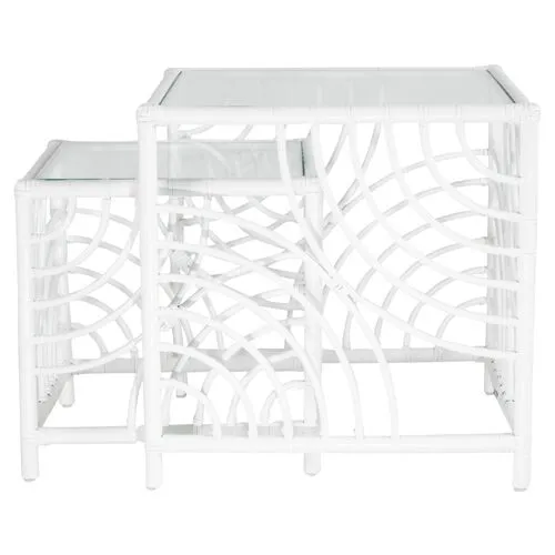 Swirl Nesting Tables - White