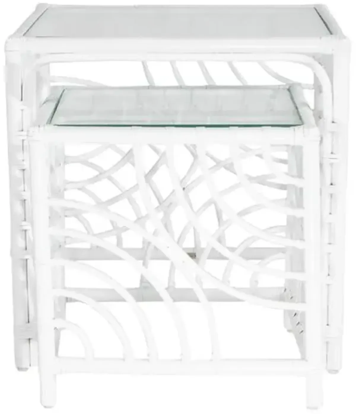 Swirl Nesting Tables - White