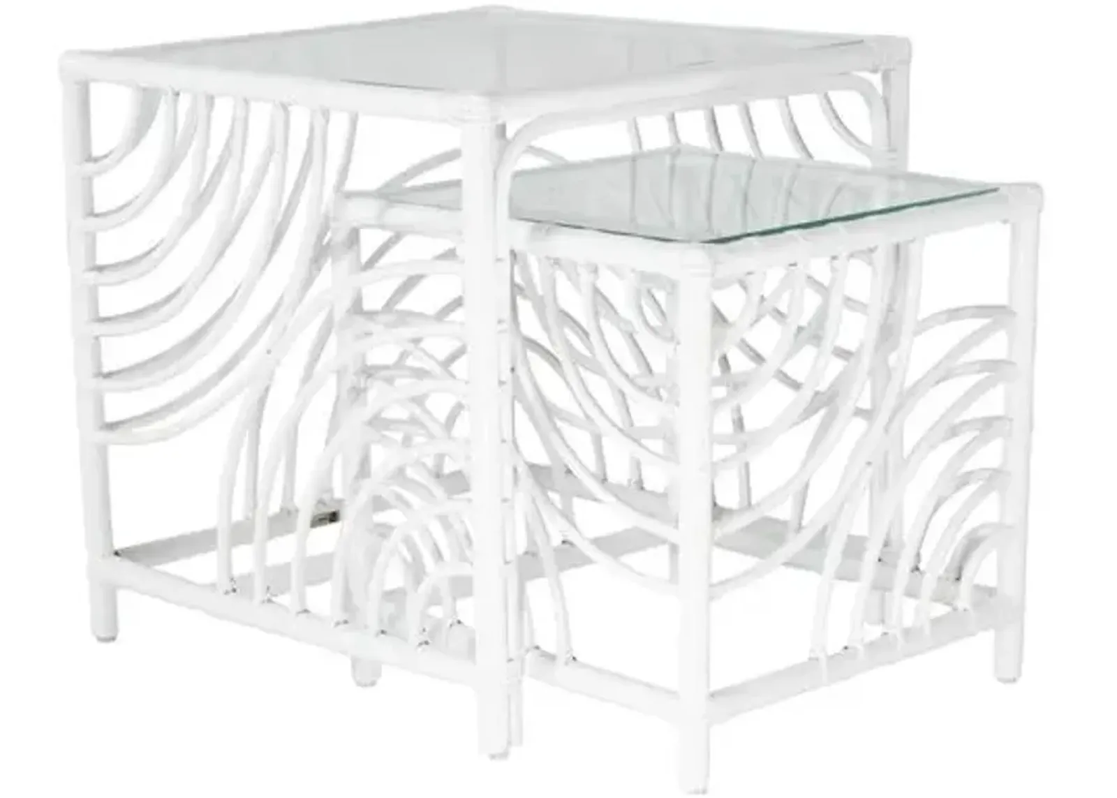 Swirl Nesting Tables - White