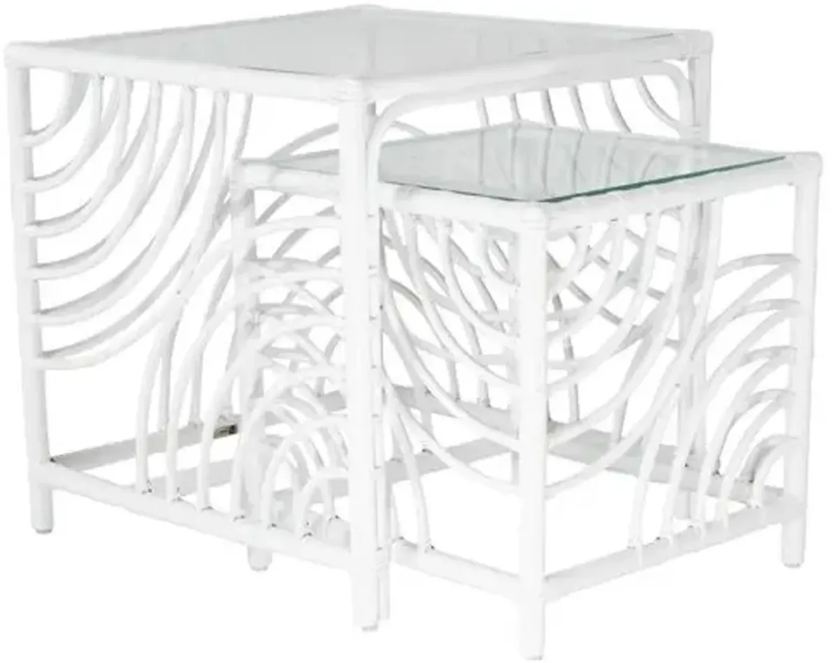 Swirl Nesting Tables - White