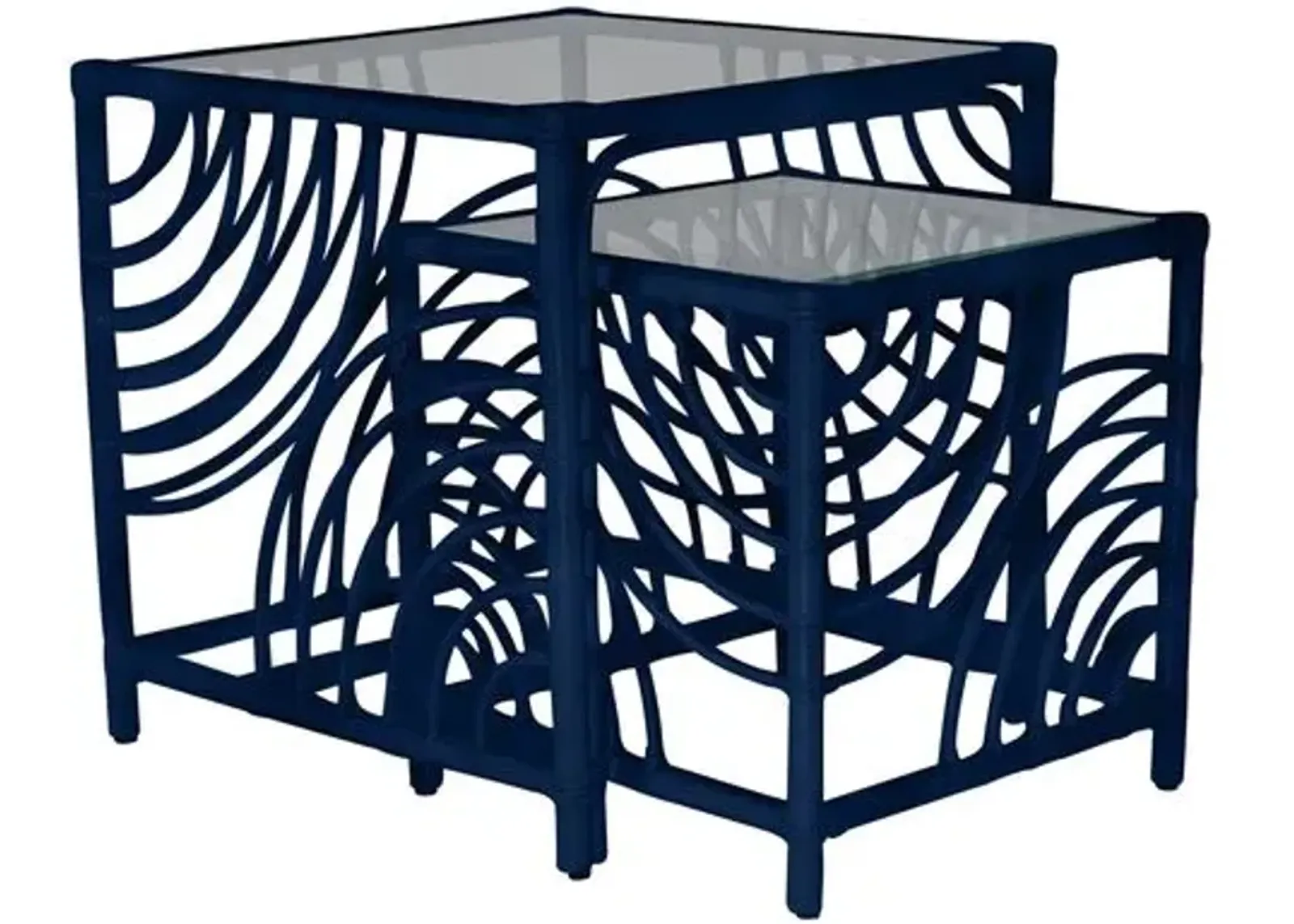 Swirl Nesting Tables - Navy - Blue