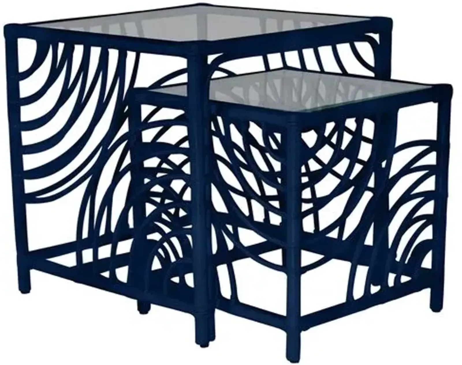 Swirl Nesting Tables - Navy - Blue