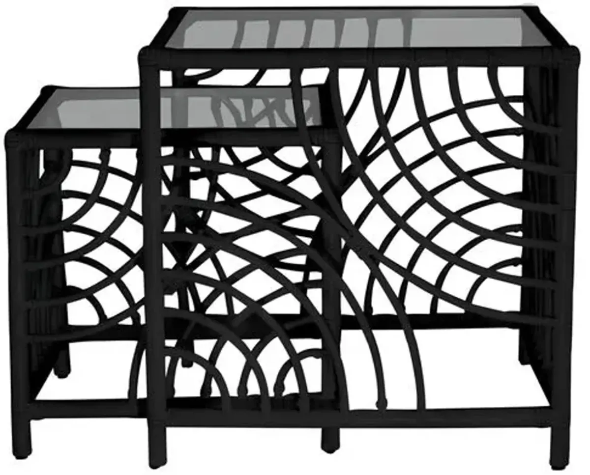 Swirl Nesting Tables - Black