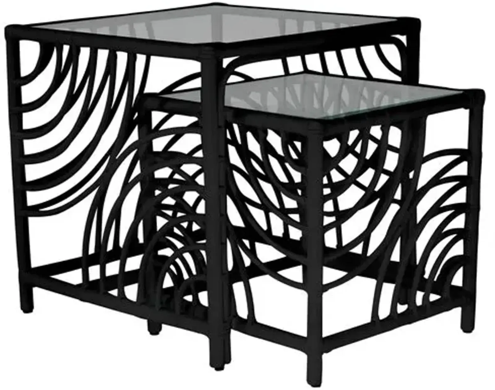 Swirl Nesting Tables - Black