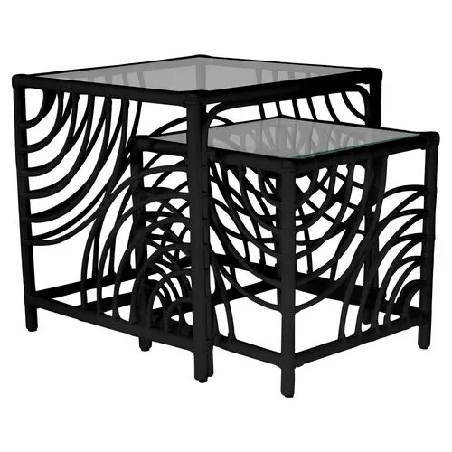 Swirl Nesting Tables - Black