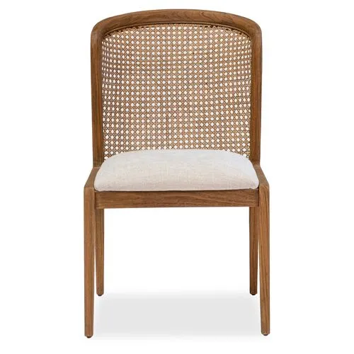 Gabby Cane Side Chair - Beige Crypton - Brownstone Furniture - Handcrafted