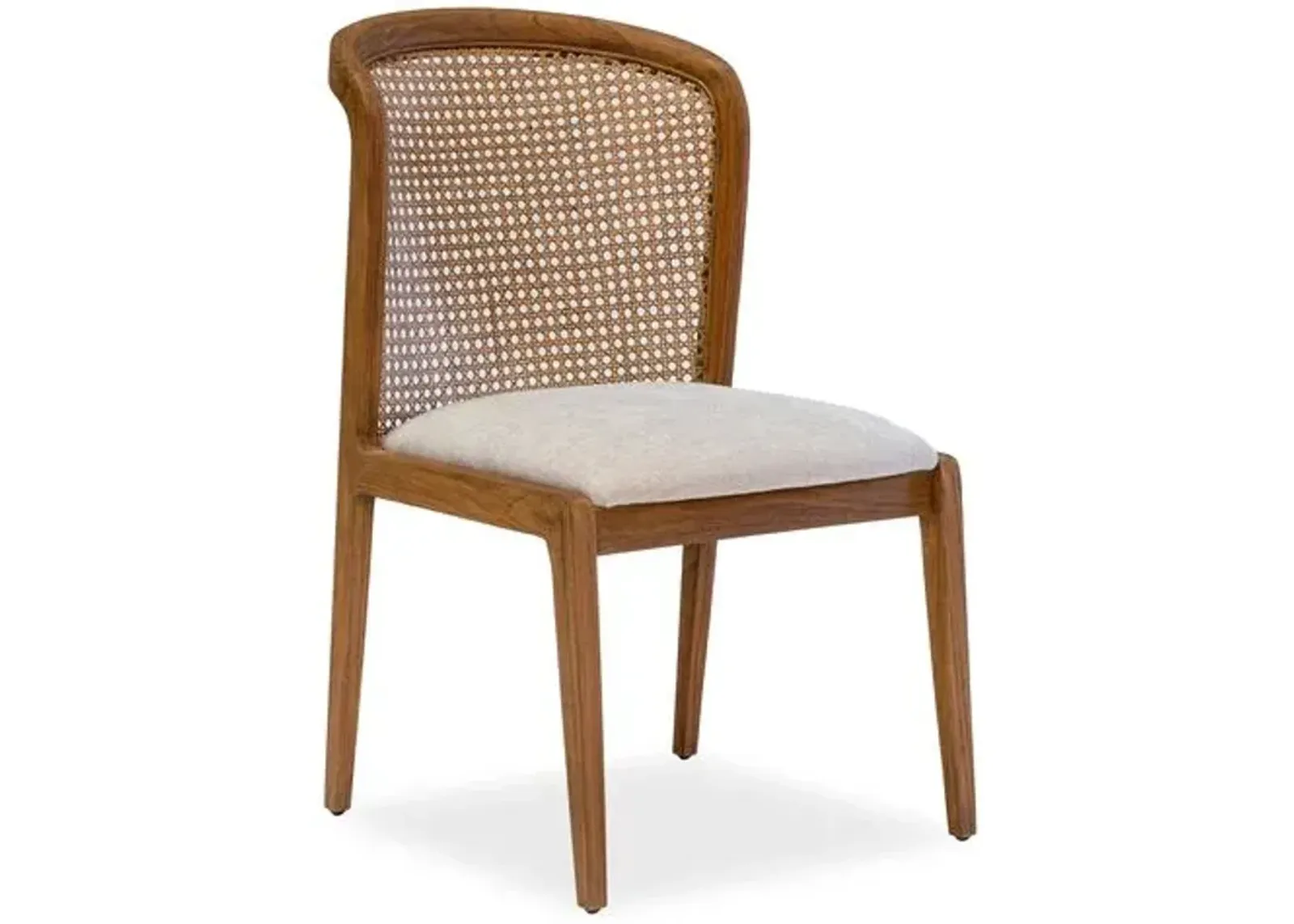 Gabby Cane Side Chair - Beige Crypton - Brownstone Furniture - Handcrafted