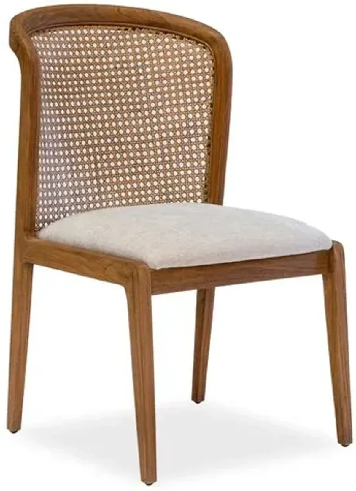 Gabby Cane Side Chair - Beige Crypton - Brownstone Furniture - Handcrafted