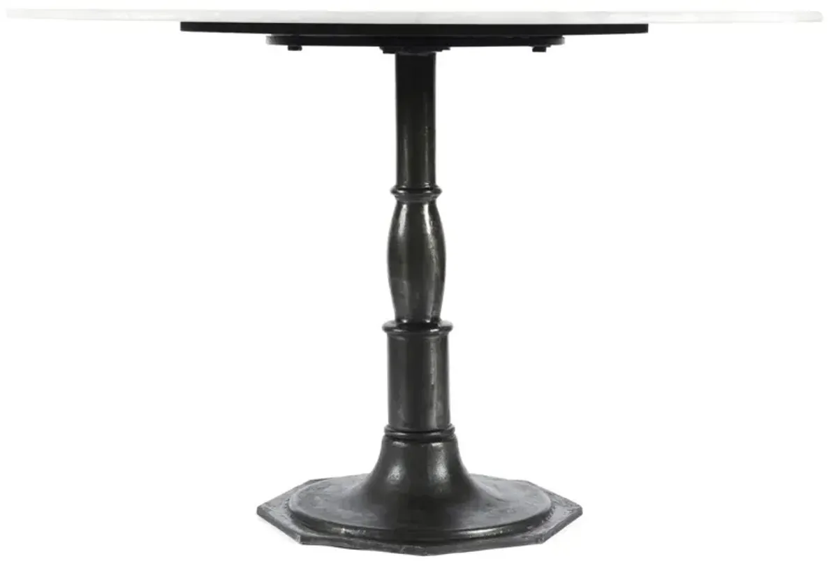 Ira 48" Round Dining Table, White Marble