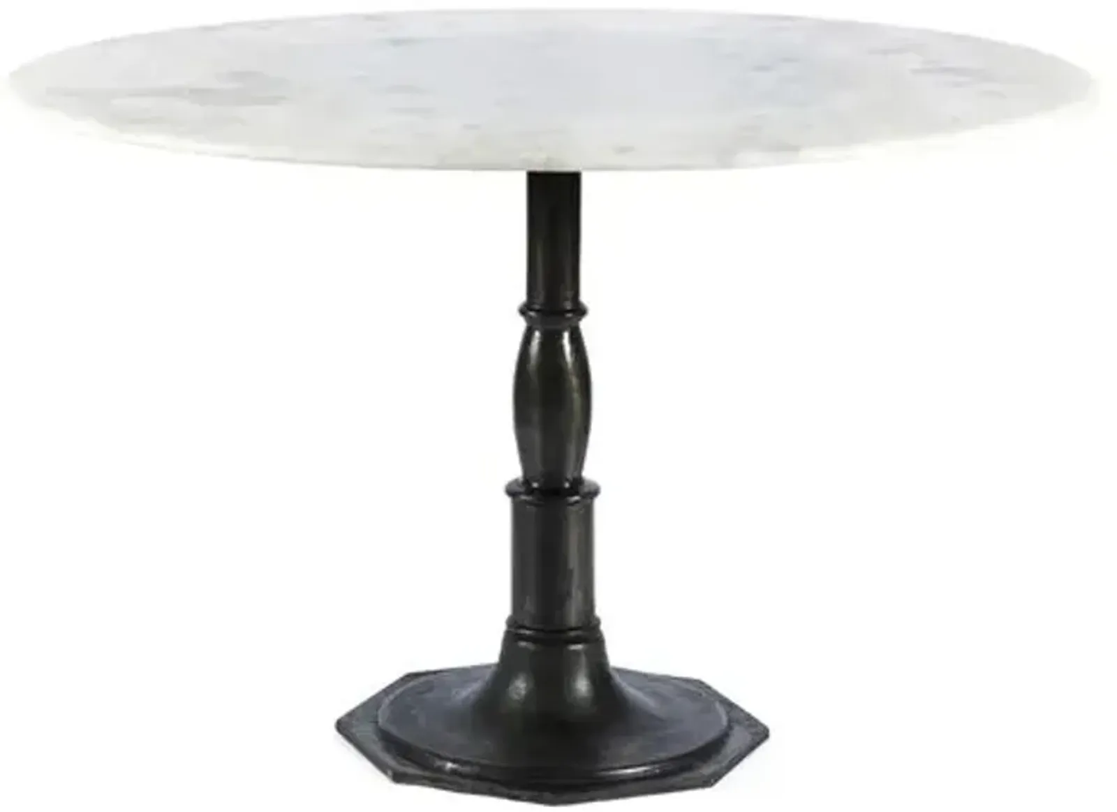 Ira 48" Round Dining Table - White Marble