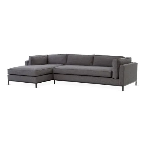 Topsham Left-Facing Sectional - Charcoal - Gray