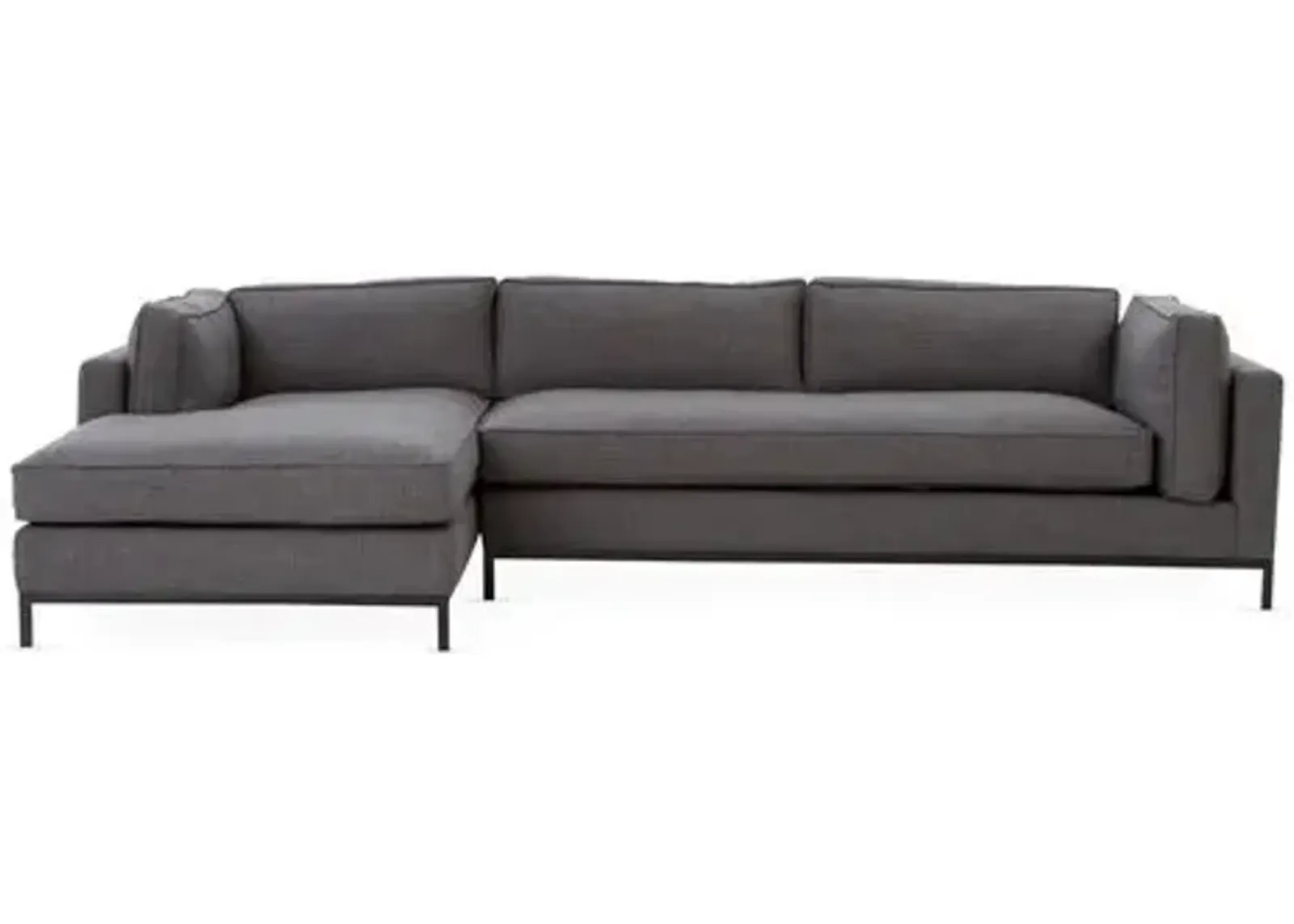 Topsham Left-Facing Sectional - Charcoal - Gray