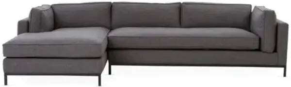 Topsham Left-Facing Sectional - Charcoal - Gray