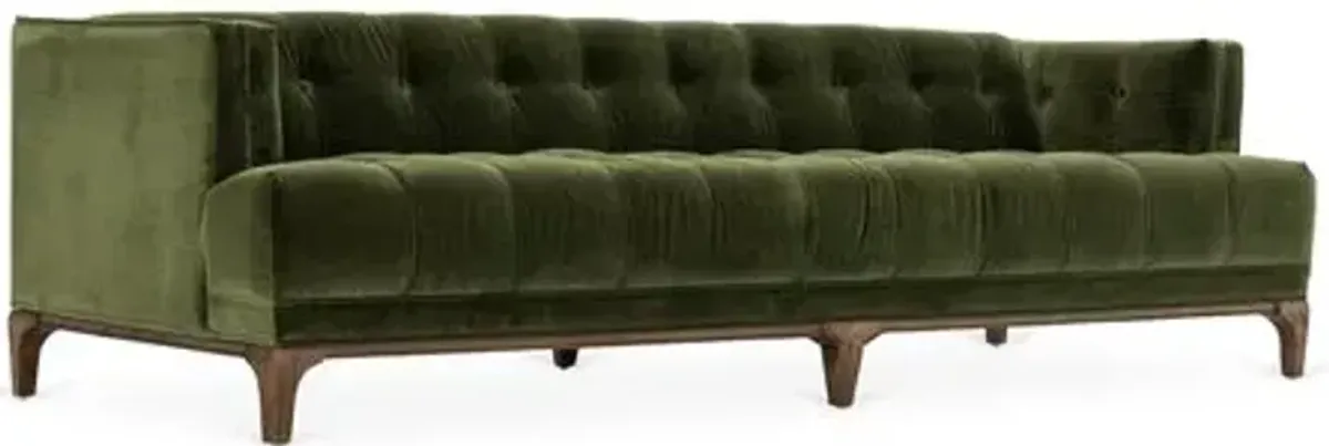 Caledonia Sofa - Sapphire Olive Velvet