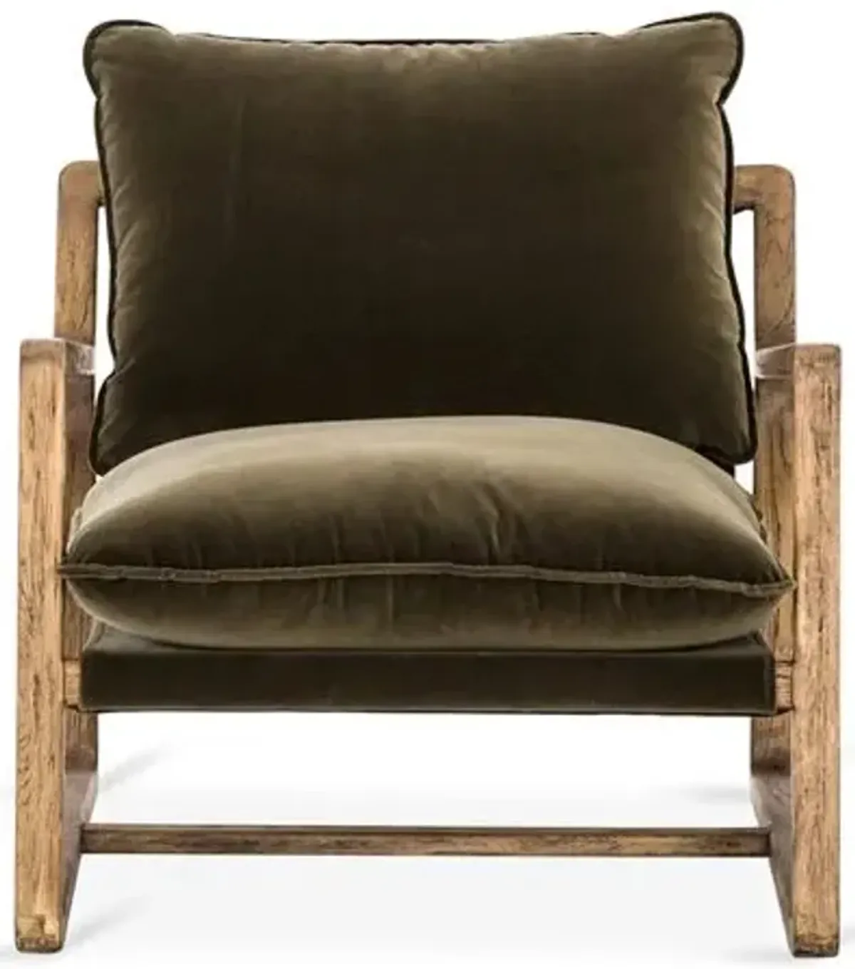 Tinmouth Velvet Chair - Olive - Green