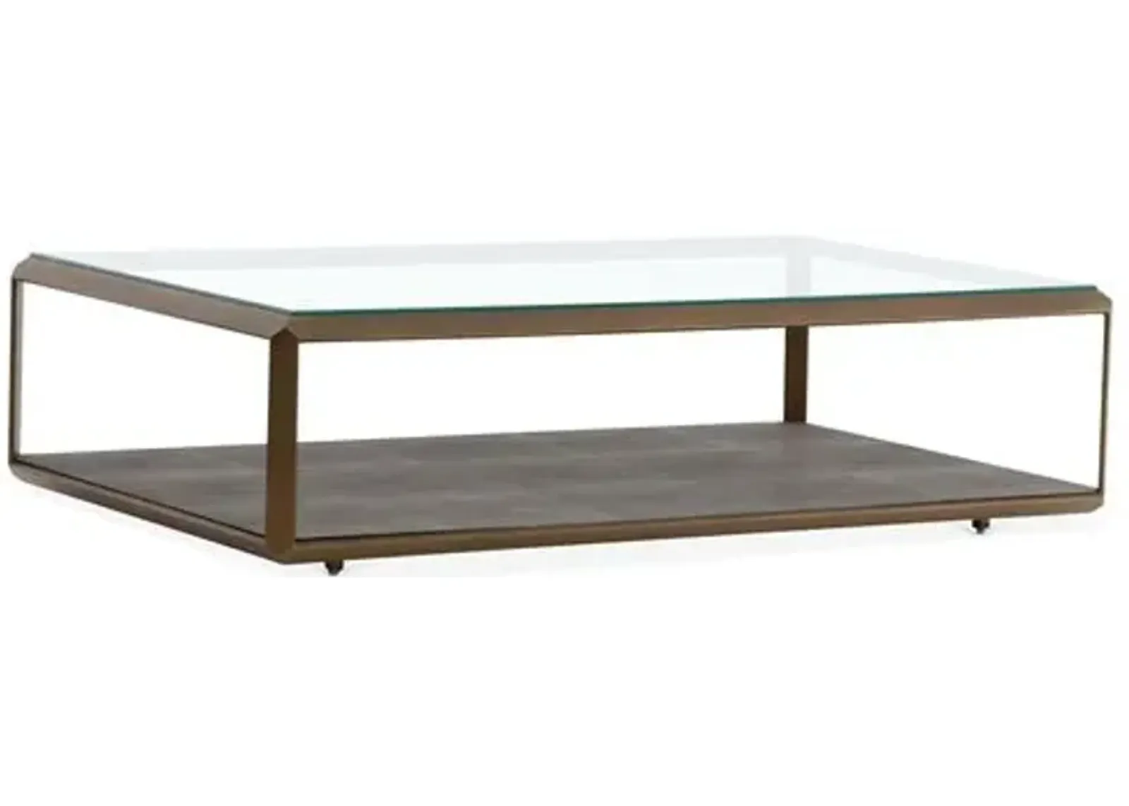 Bridport Coffee Table - Gray Shagreen - Clear