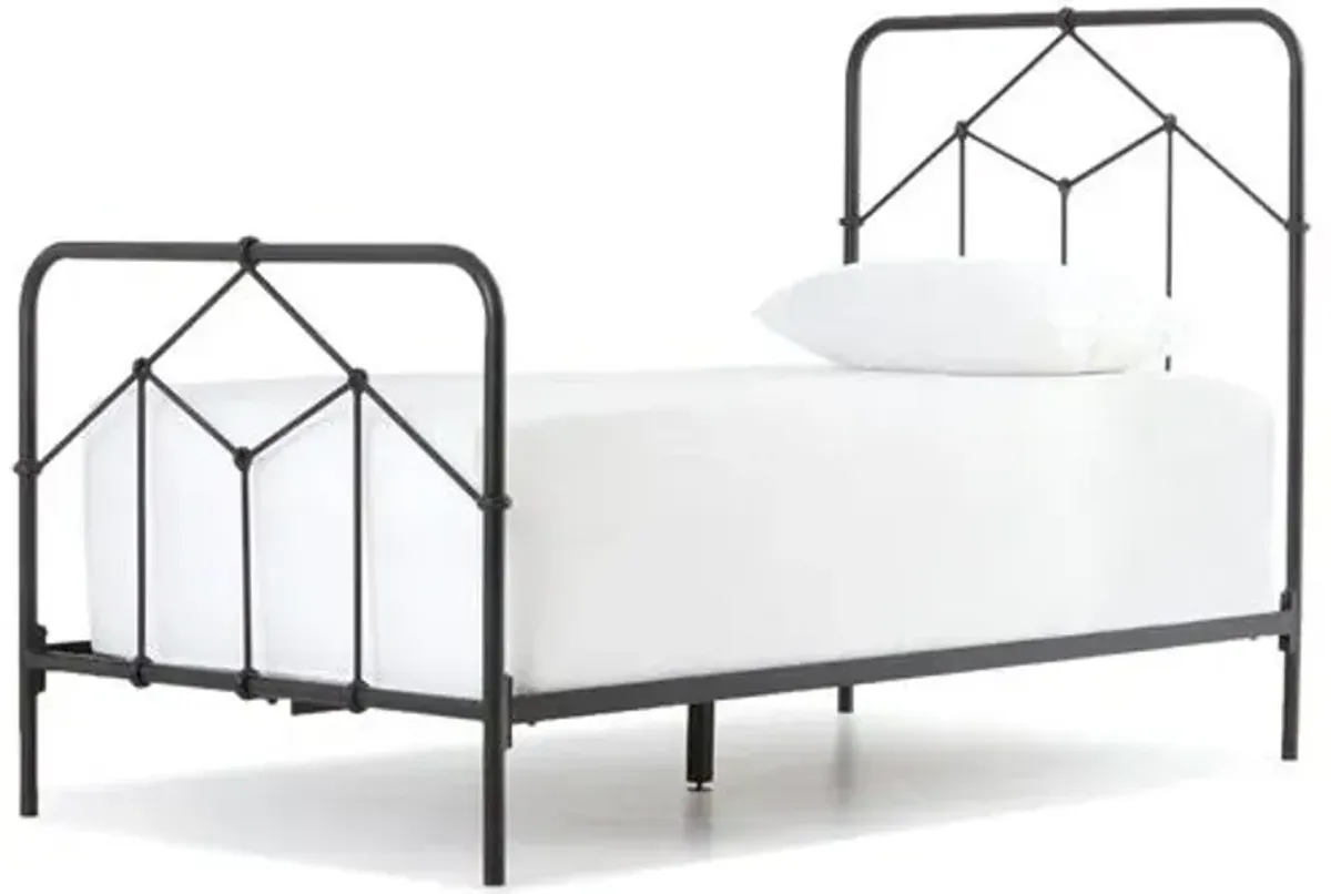 Quinn Iron Bed - Sandblasted Vintage Black