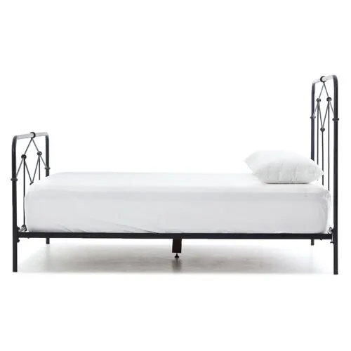 Quinn Iron Bed - Sandblasted Vintage Black