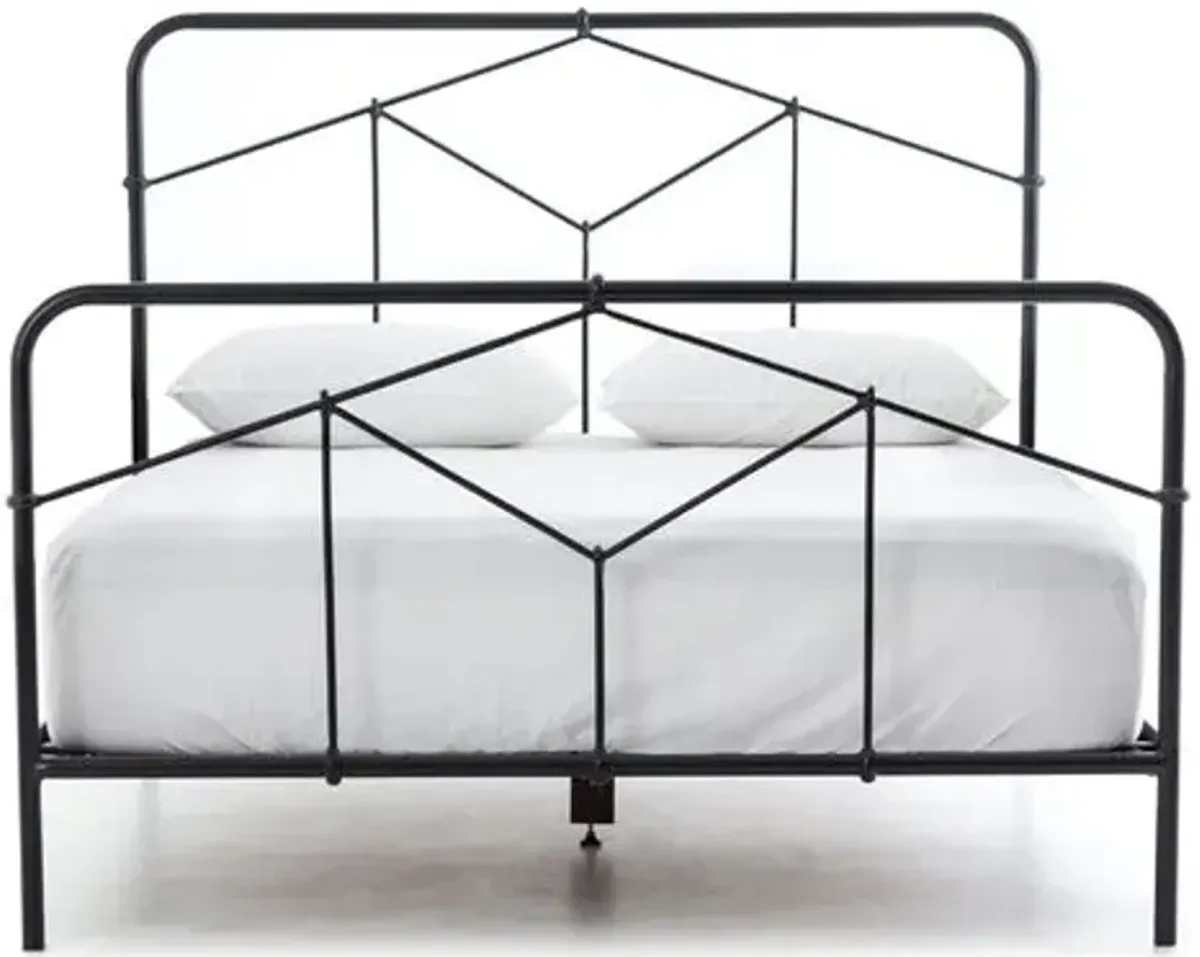 Quinn Iron Bed - Sandblasted Vintage Black