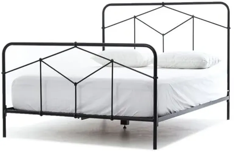 Quinn Iron Bed - Sandblasted Vintage Black