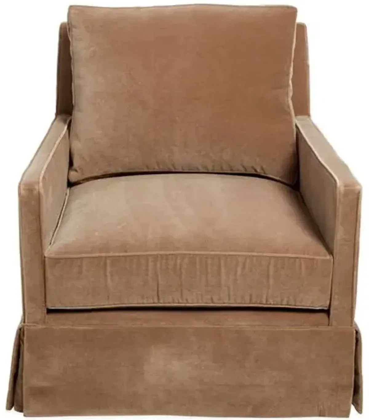 Auburn Club Chair - Toffee Velvet - Miles Talbott - Hancrafted in the USA