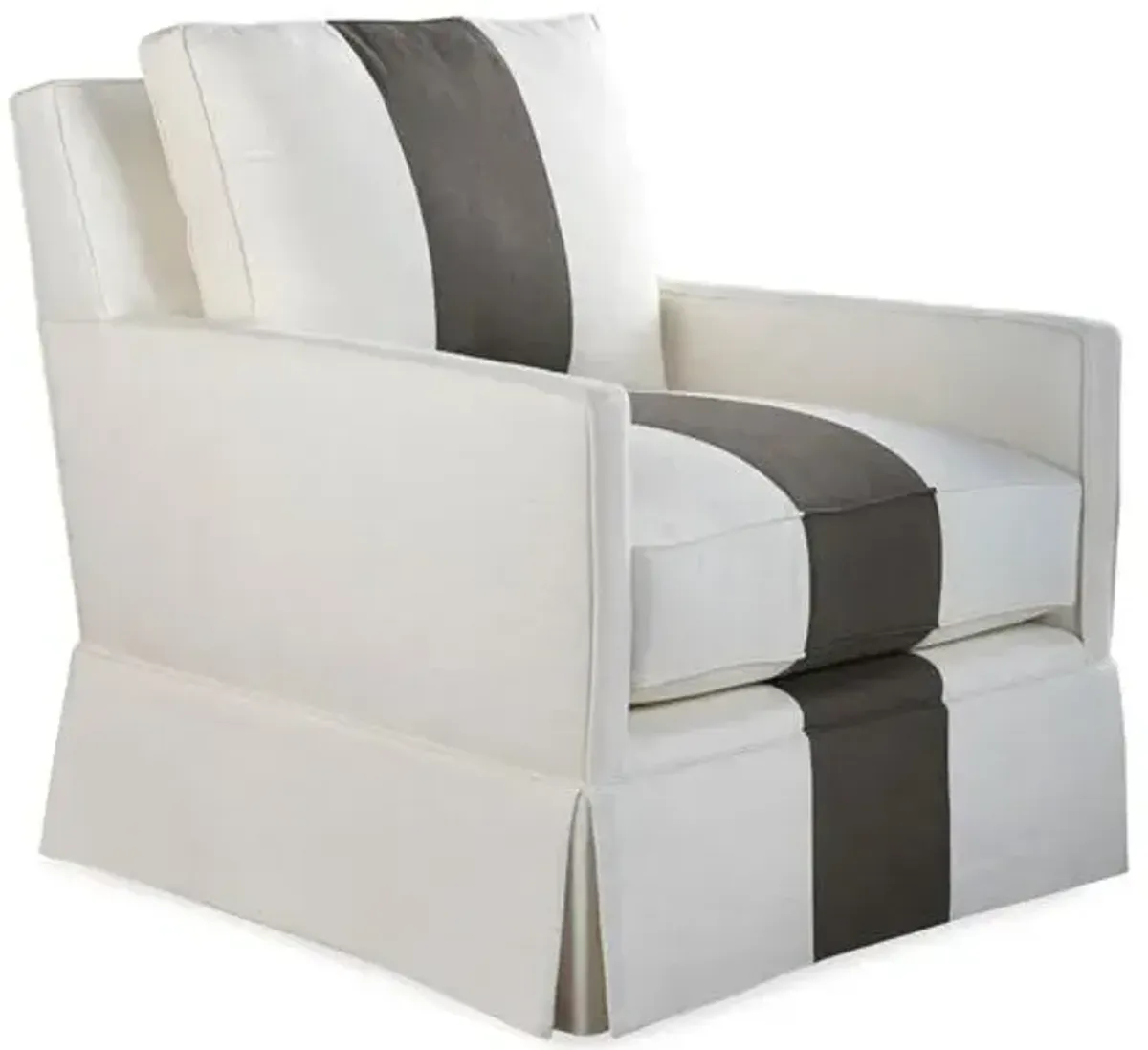 Auburn Club Chair - Stripe - Miles Talbott