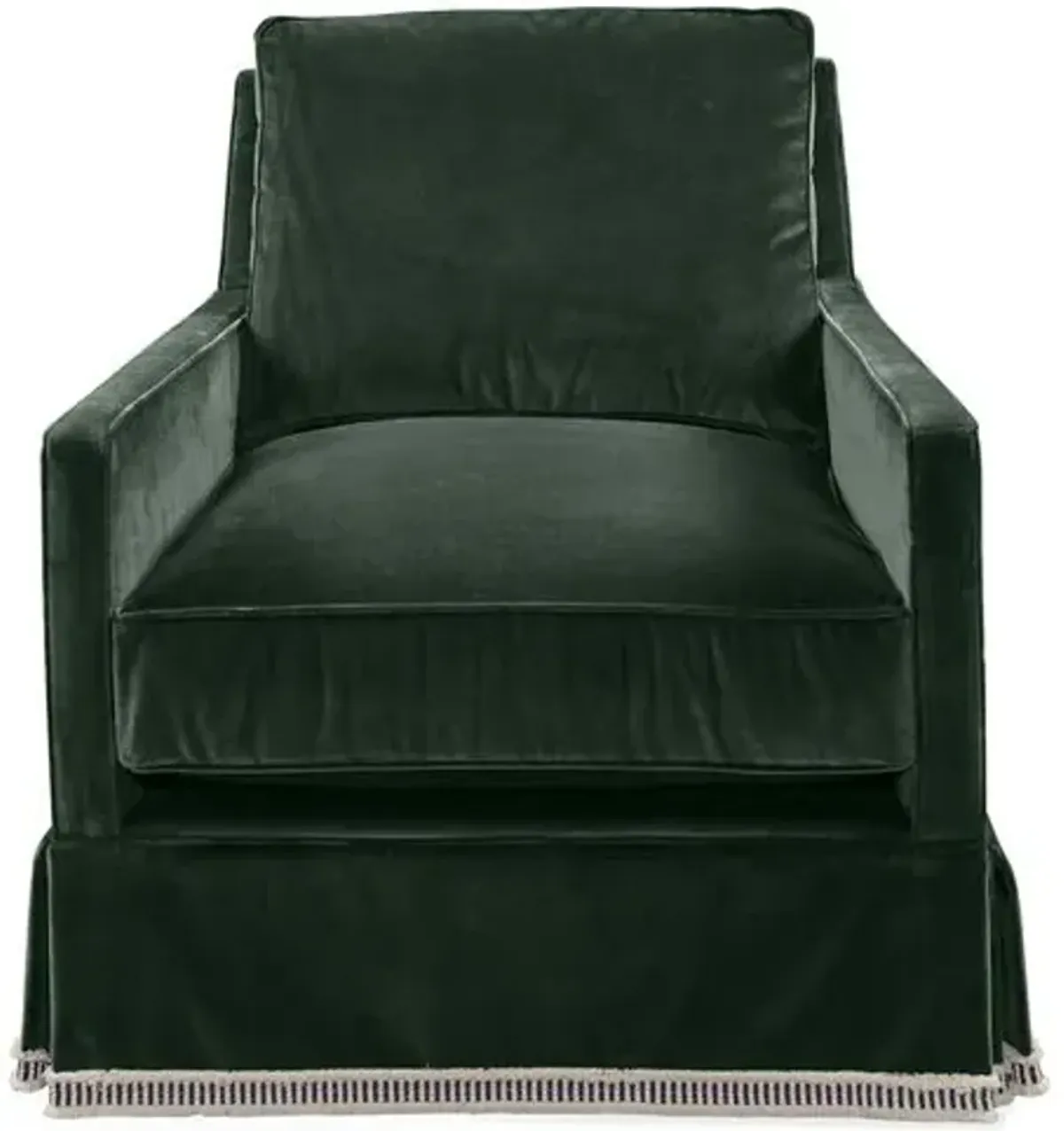 Auburn Club Chair - Forest Velvet - Miles Talbott - Hancrafted in the USA