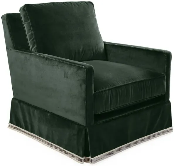 Auburn Club Chair, Forest Velvet