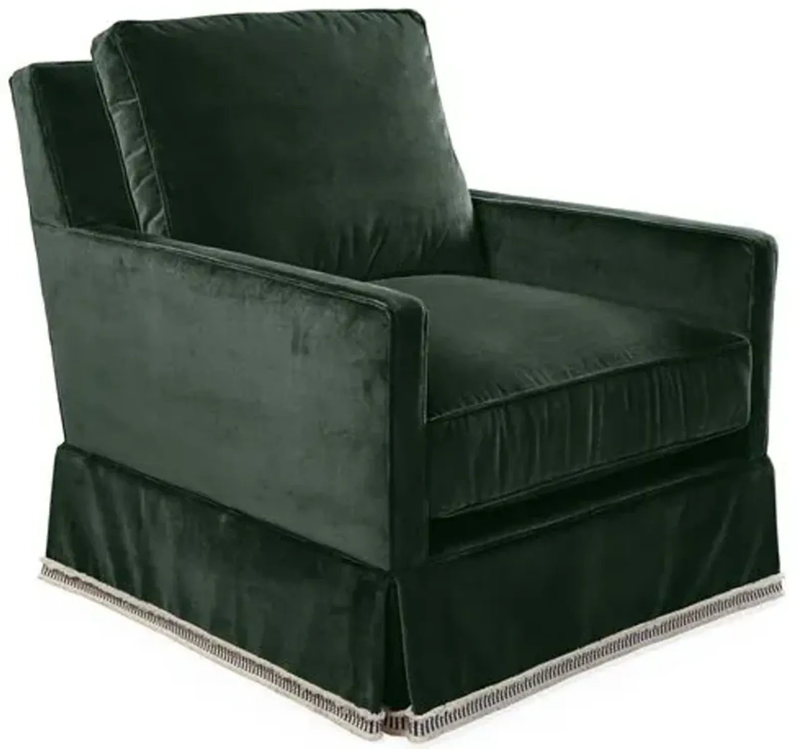 Auburn Club Chair - Forest Velvet - Miles Talbott - Hancrafted in the USA