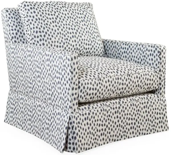 Auburn Club Chair, Indigo Spot Sunbrella