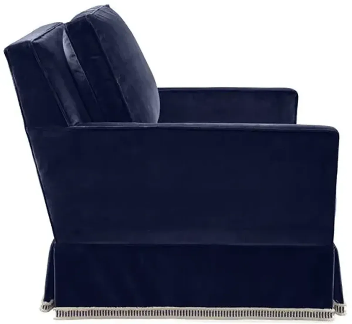 Auburn Club Chair - Navy Velvet - Miles Talbott - Hancrafted in the USA