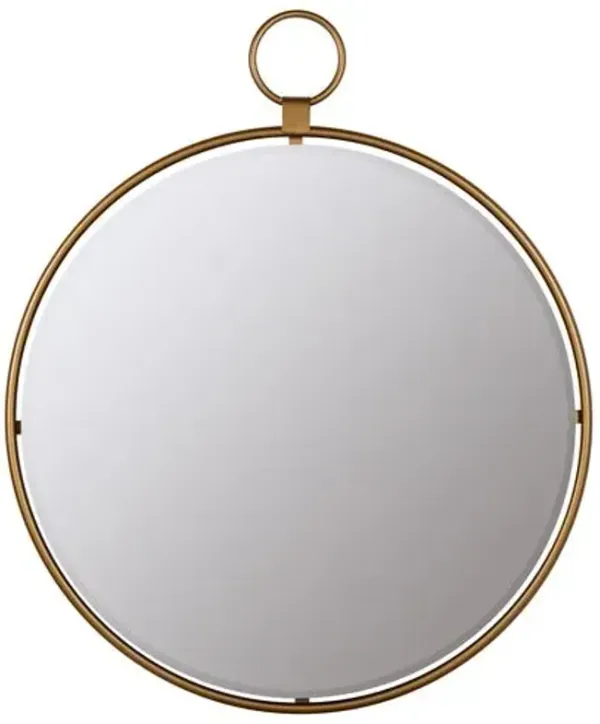 Lynden Round Wall Mirror - Gold