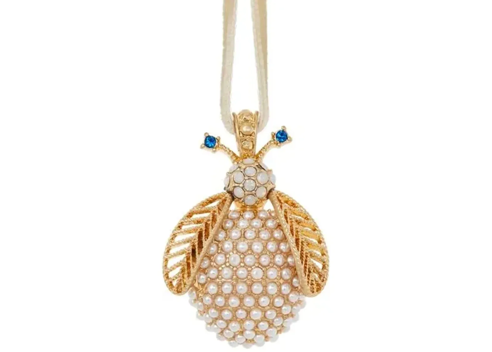 Pearl Bug Ornament - Gold/Cream - Joanna Buchanan