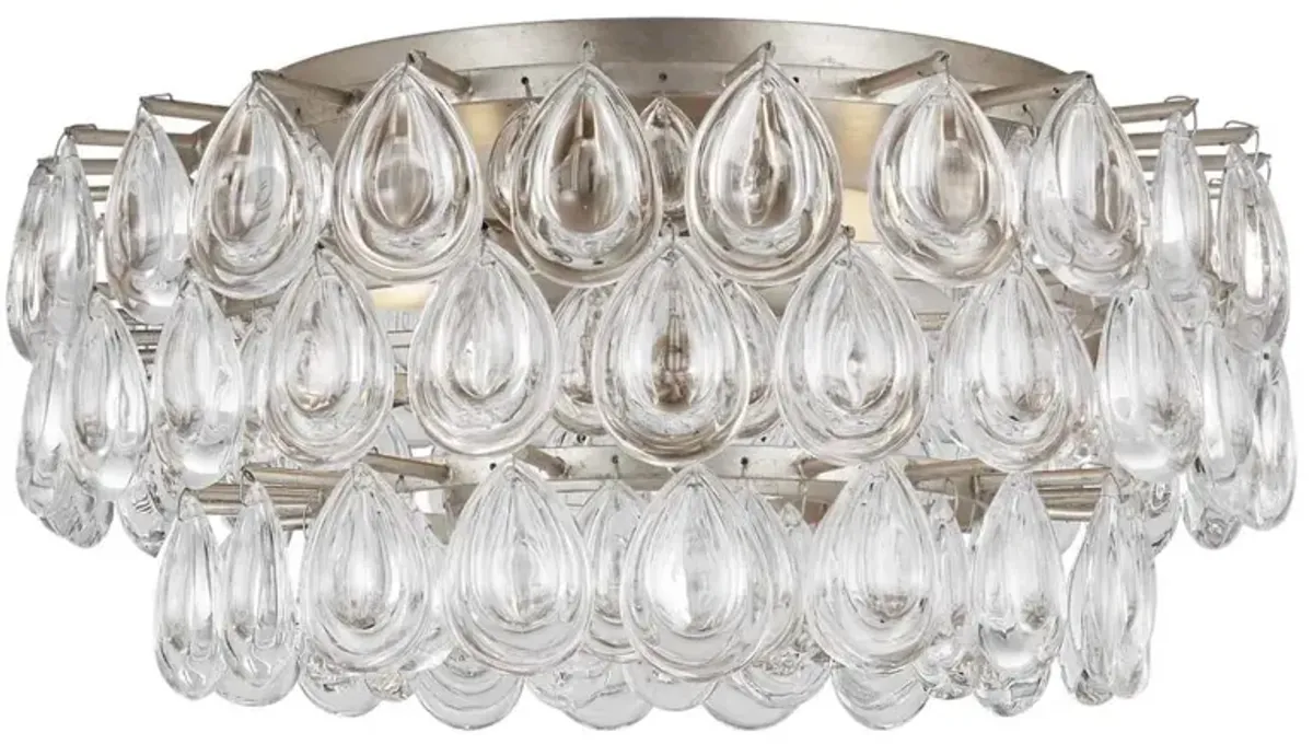 Visual Comfort - Liscia Flush Mount - Burnished Silver Leaf