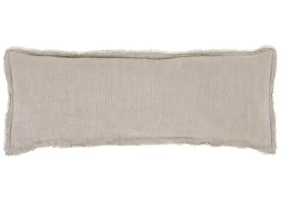 Laurel 14x40 Pillow - Pale Olive Linen - Pom Pom at Home