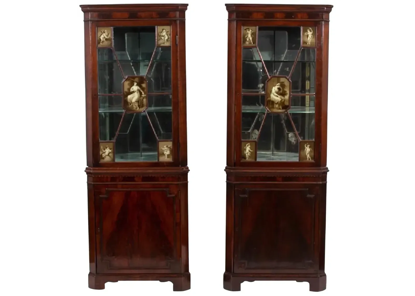 19th-C. Regency Style Corner Cabinets - Von Meyer Ltd. - Brown